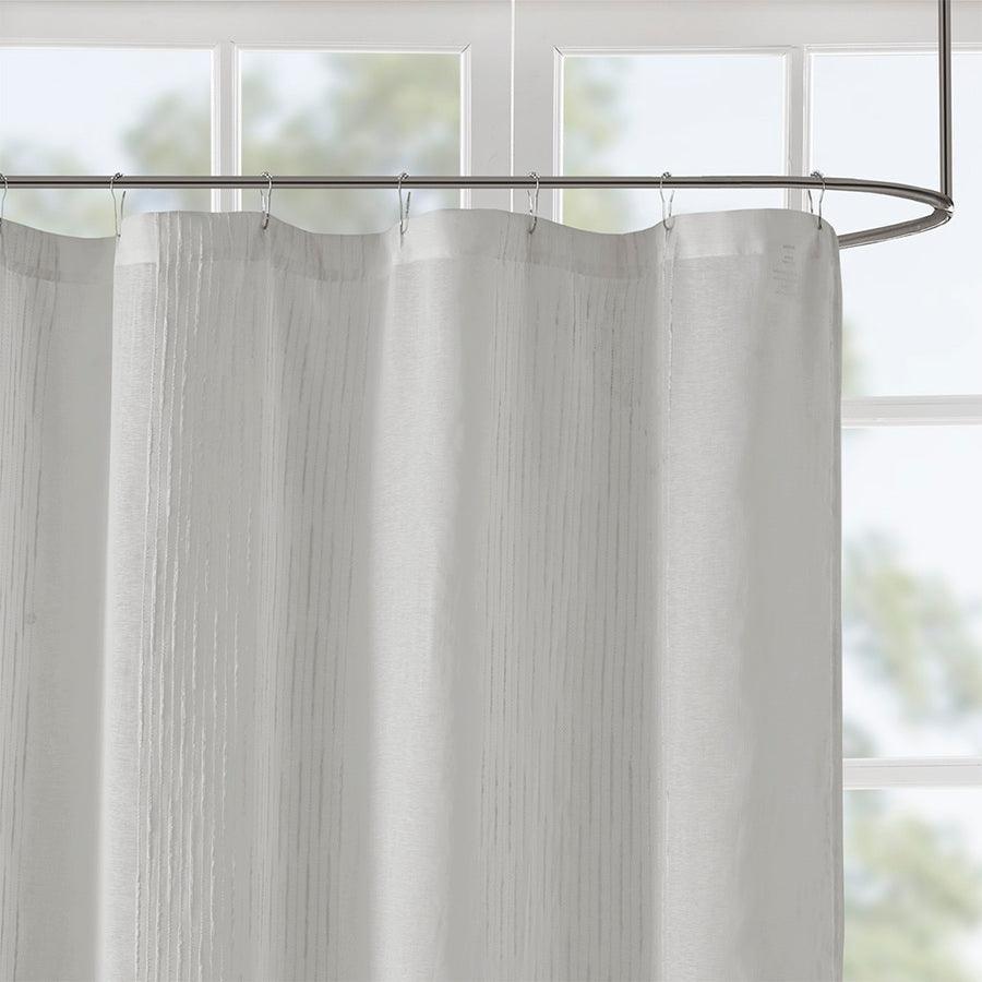 Olliix.com Shower Curtains - Anna Sheer Shower Curtain Grey
