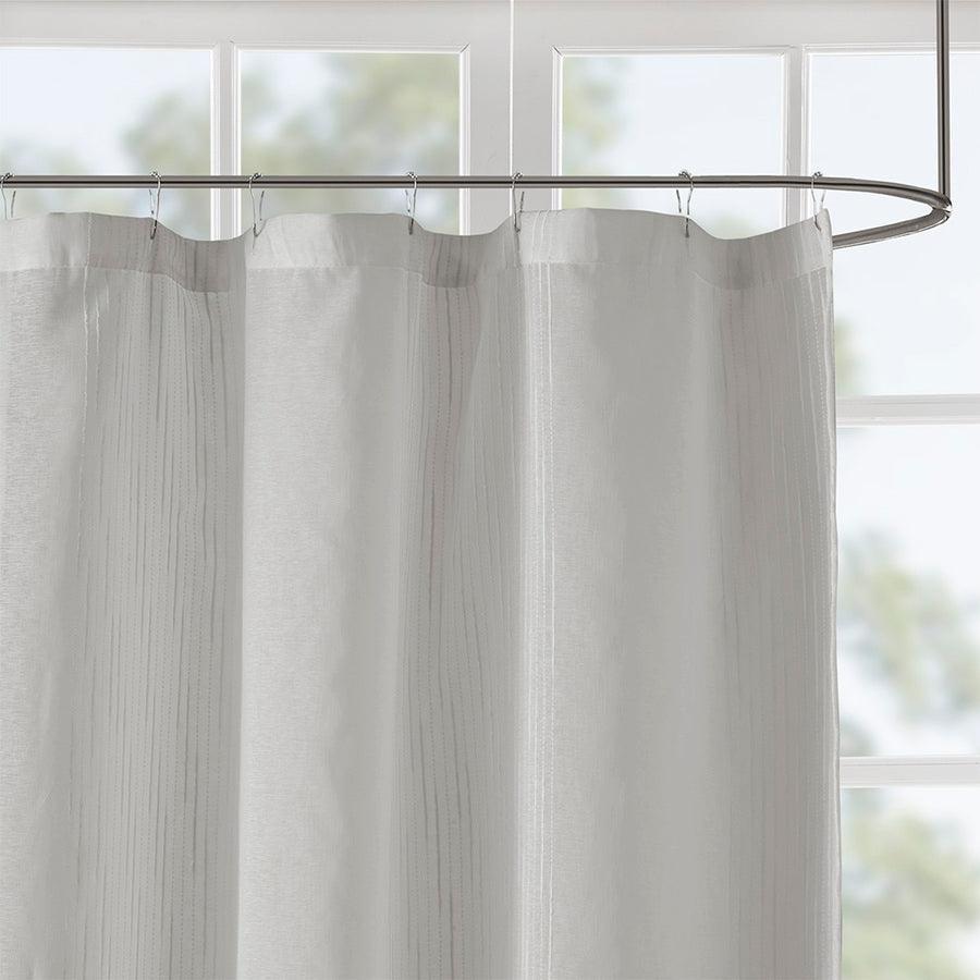 Olliix.com Shower Curtains - Anna Sheer Shower Curtain Grey