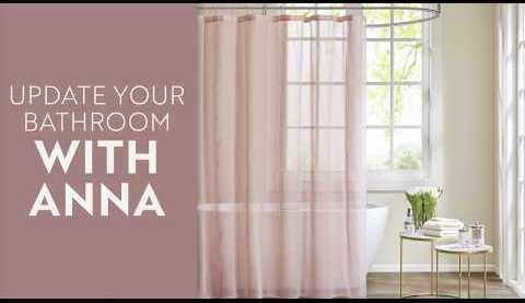 Olliix.com Shower Curtains - Anna Sheer Shower Curtain White