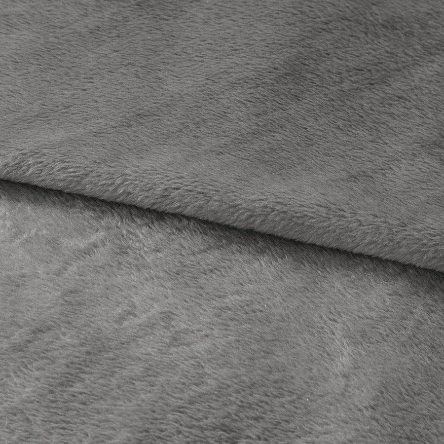 Olliix.com Comforters & Blankets - Antimicrobial Casual Plush Blanket King Charcoal