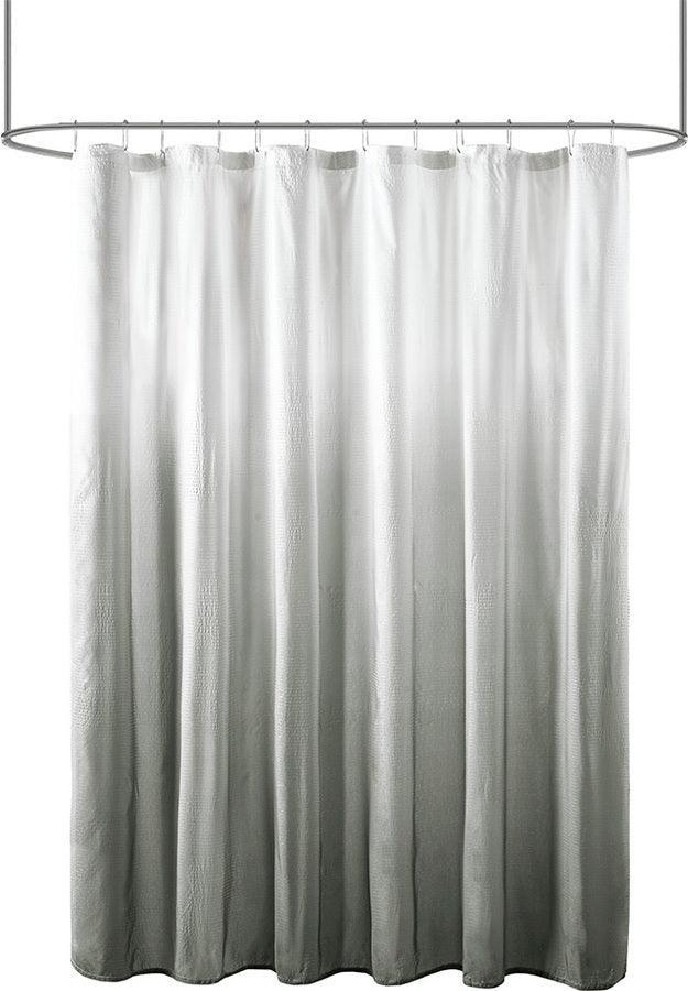 Olliix.com Shower Curtains - Ara Ombre Printed Seersucker Shower Curtain Grey