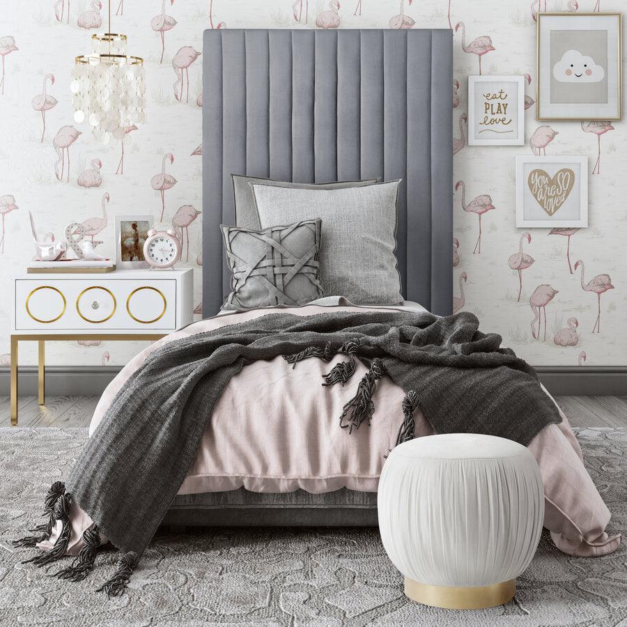 Tov Furniture Beds - Arabelle Grey Bed Twin