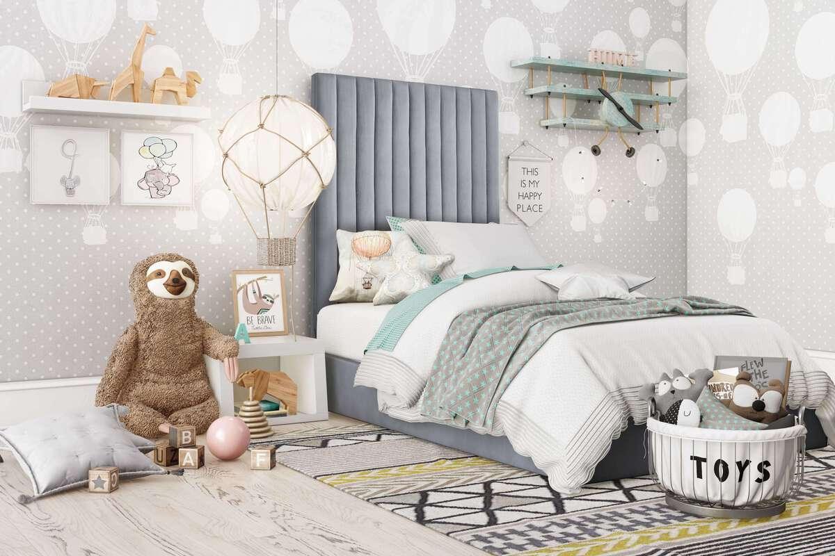 Tov Furniture Beds - Arabelle Grey Bed Twin