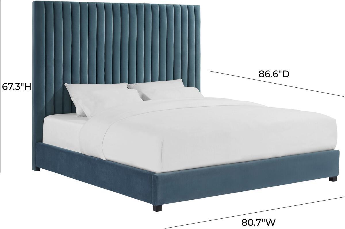 Tov Furniture Beds - Arabelle Sea Blue Bed in King