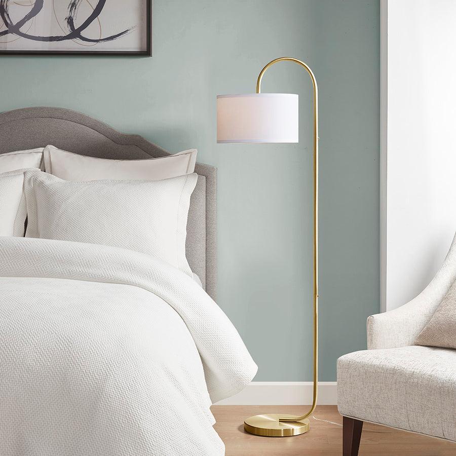 Olliix.com Floor Lamps - Arched Metal Floor Lamp Gold FB154-1172