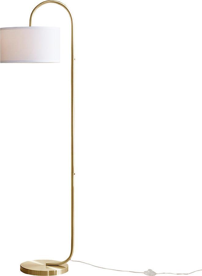 Olliix.com Floor Lamps - Arched Metal Floor Lamp Gold FB154-1172