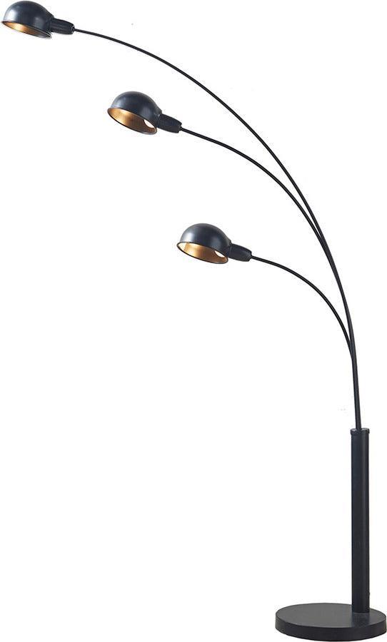 Olliix.com Floor Lamps - Archer 3-Light Adjustable Arc Floor Lamp 67"H Black