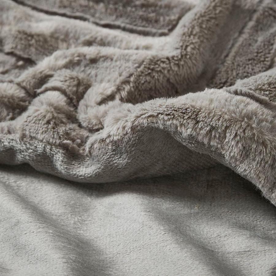 Olliix.com Pillows & Throws - Arctic Casual Ultra Plush Down Alternative Throw 50x60" Gray