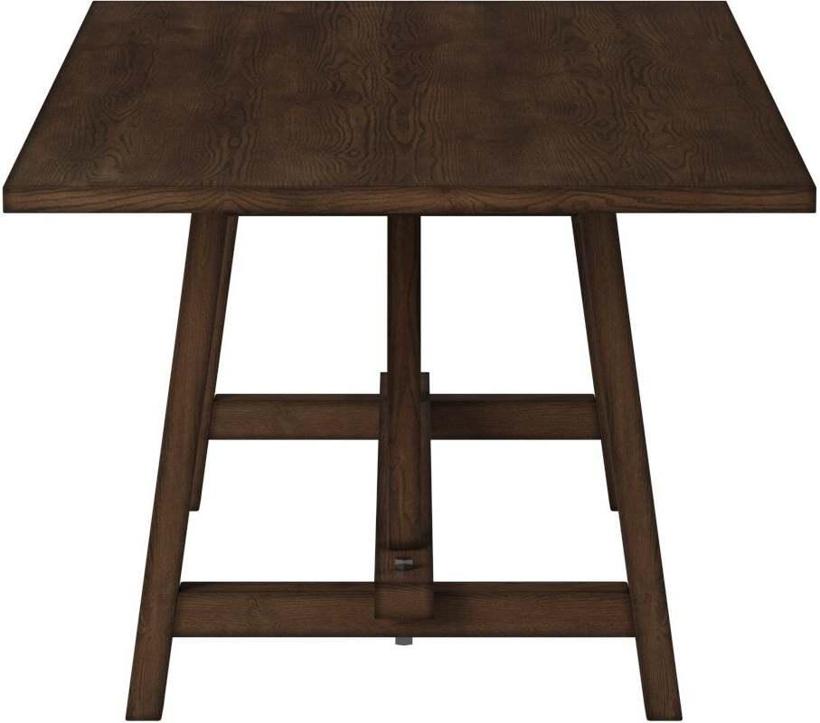 Alpine Furniture Dining Tables - Arendal Trestle Rectangular Dining Table, Burnished Dark Oak