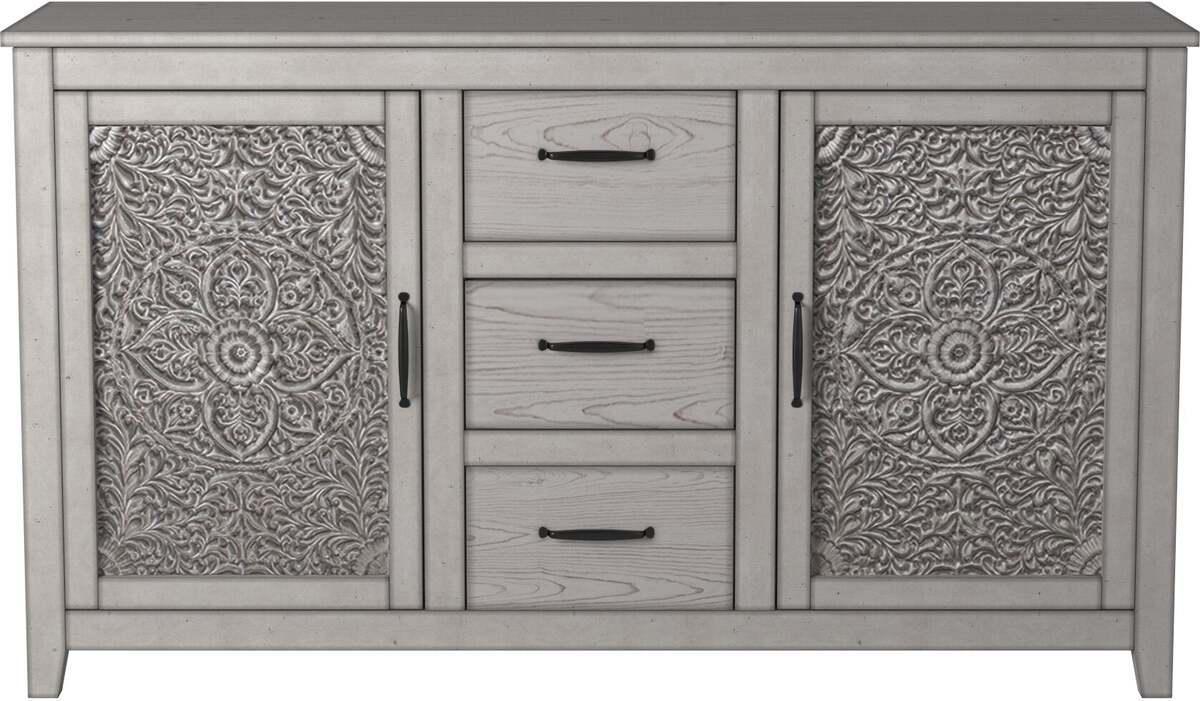 Alpine Furniture Dressers - Aria Dresser with Cabinets & Drawers