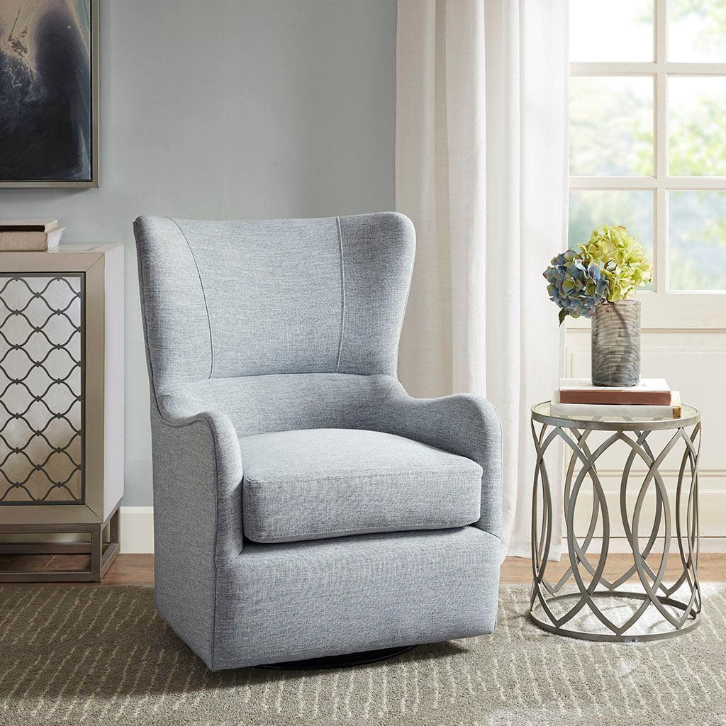 Buy Madison Park Arianna Swivel Glider Chair Light Blue