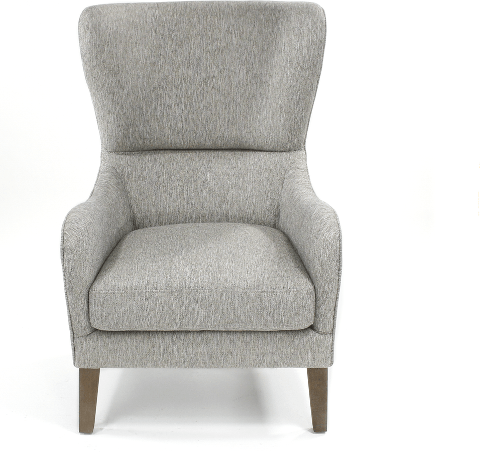 Olliix.com Accent Chairs - Arianna Swoop Wing Chair Gray