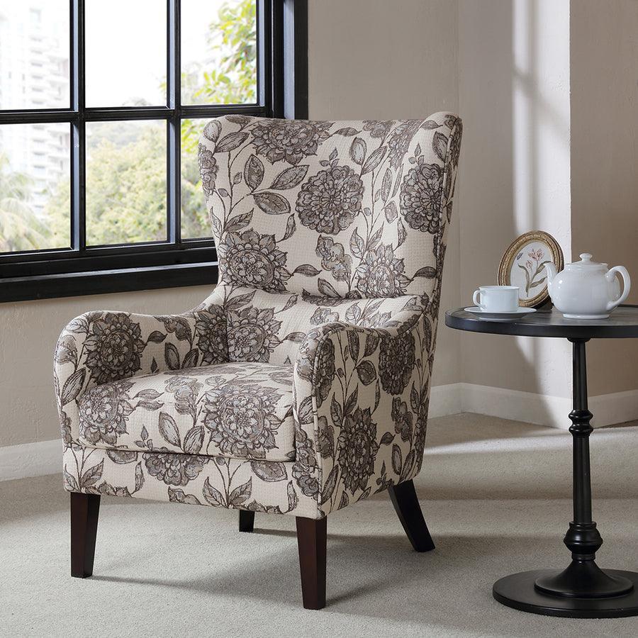Olliix.com Accent Chairs - Arianna Swoop Wing Chair Multicolor