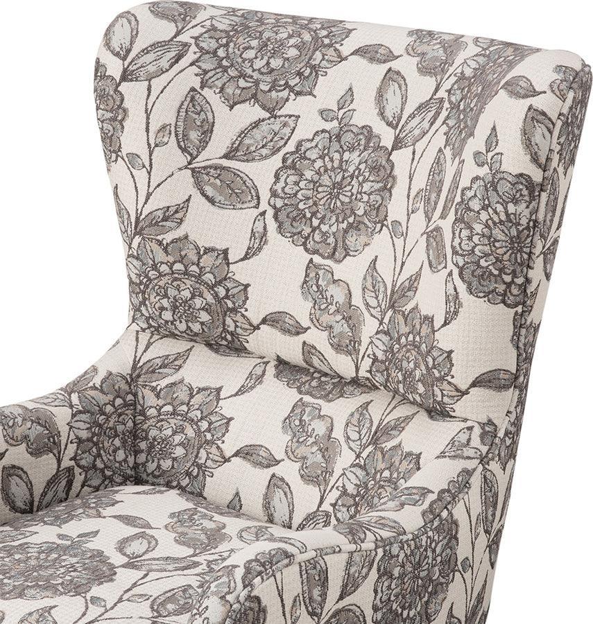 Olliix.com Accent Chairs - Arianna Swoop Wing Chair Multicolor