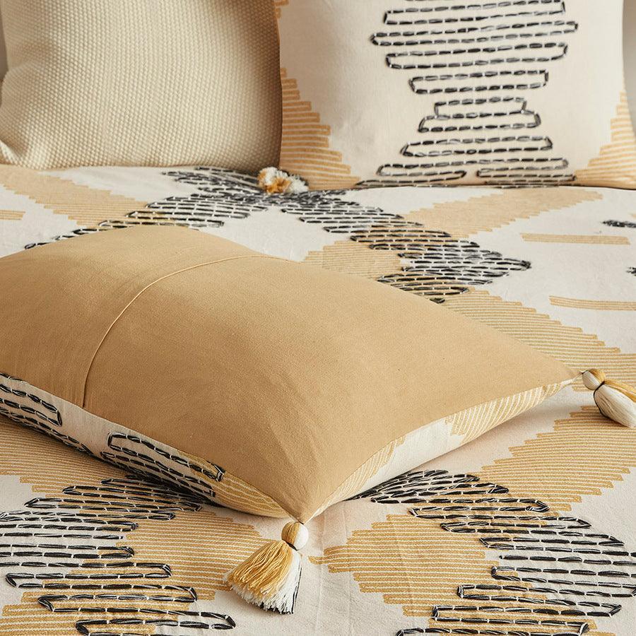 Olliix.com Duvet & Duvet Sets - Arizona Full/Queen 3 Piece Cotton Duvet Cover Set Yellow