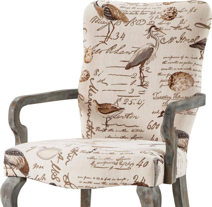 Olliix.com Accent Chairs - Arnau Goose Neck Arm Chair Ivory Multicolor