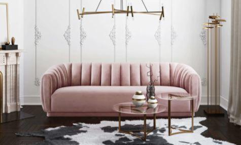 Tov Furniture Sofas & Couches - Arno Velvet Sofa Mauve