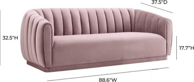 Tov Furniture Sofas & Couches - Arno Velvet Sofa Mauve