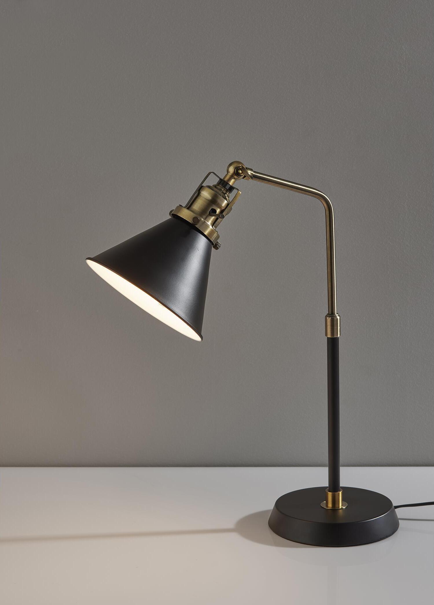 Adesso Desk Lamps - Arthur Desk Lamp Antique Brass & Black