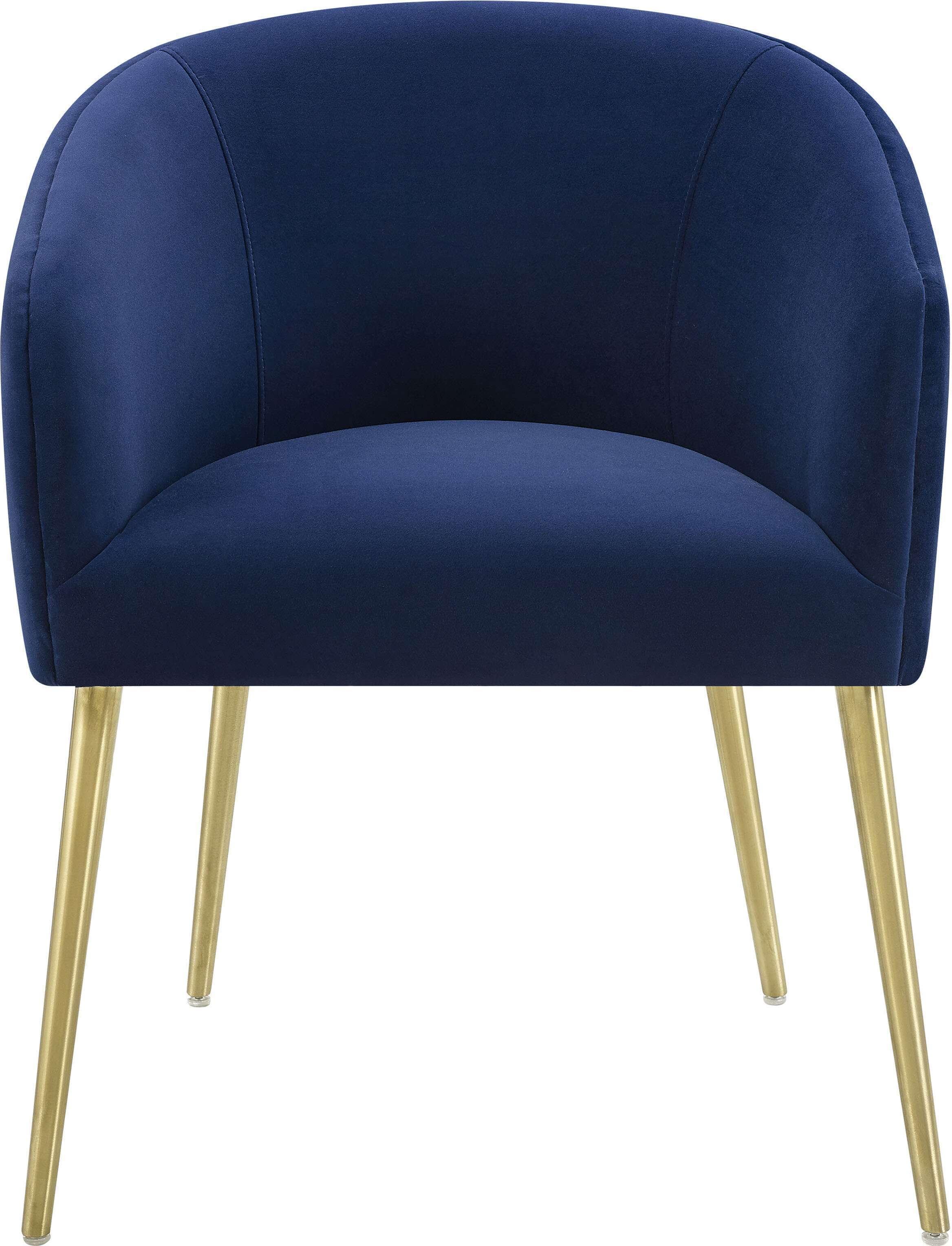 Tov Furniture Dining Chairs - Arya Performance Velvet Navy Dining Chair