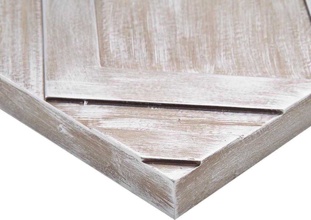 Olliix.com Wall Art - Ash Carved Wood 3 Piece Set Wall Decor Gray & Silver