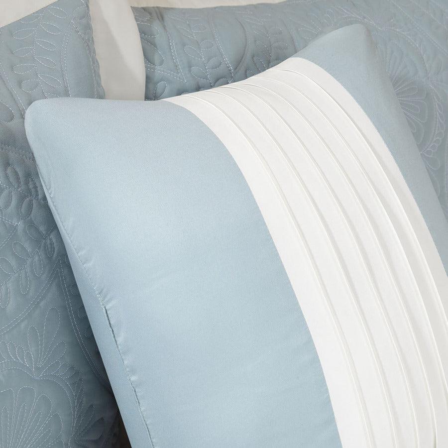 Olliix.com Comforters & Blankets - Ashbury King 5 Piece Reversible Bedspread Set Blue