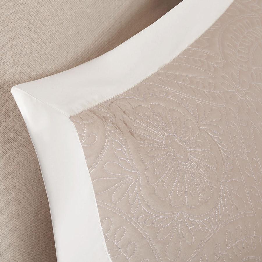 Olliix.com Comforters & Blankets - Ashbury King 5 Piece Reversible Bedspread Set Khaki