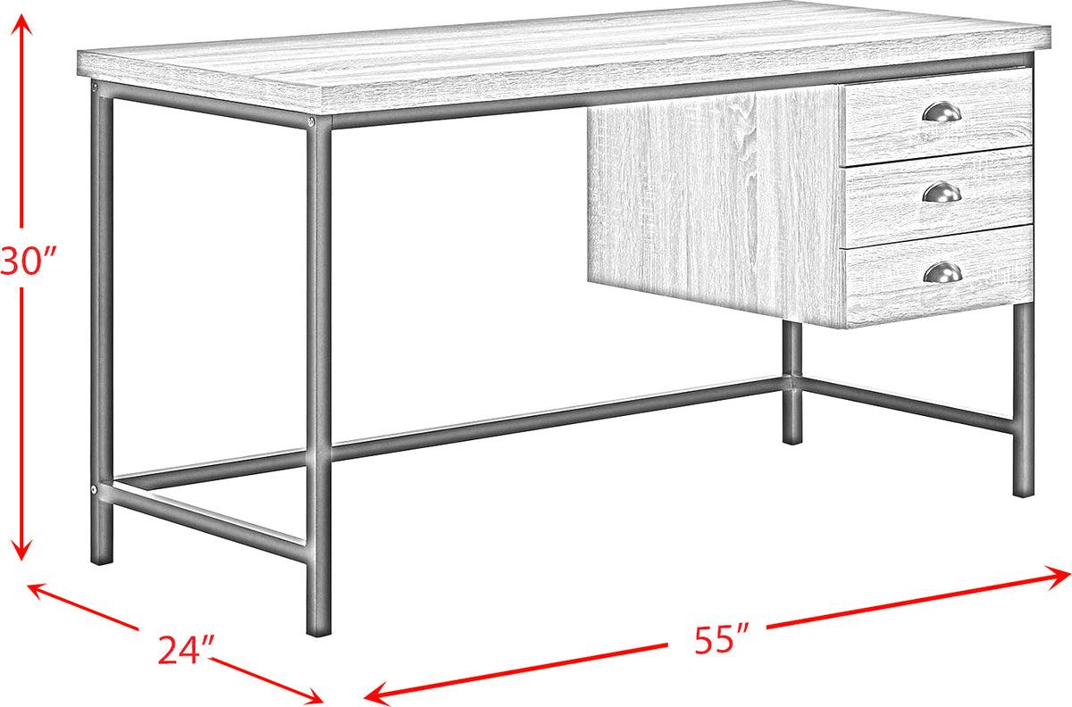 Elements Desks - Ashby Desk in Dark Grey