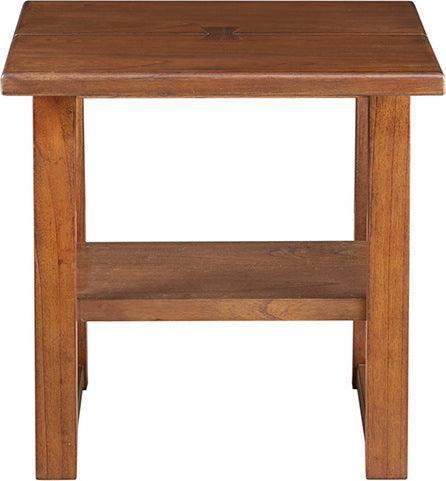 Olliix.com Side & End Tables - Ashby Transitional Side Table 22"W x 22"D x 22"H Chestnut
