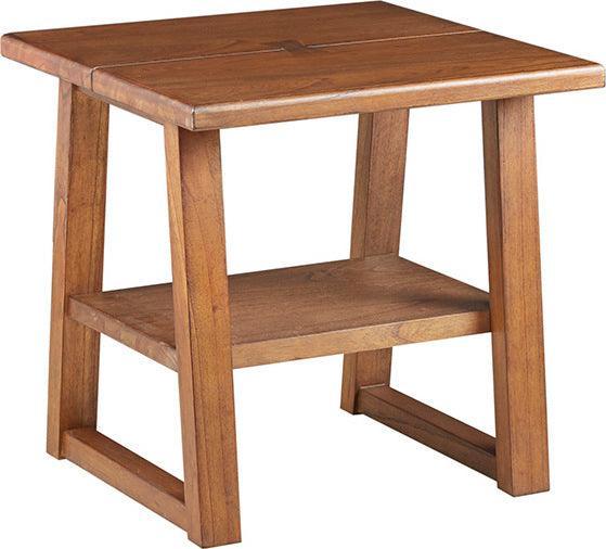 Olliix.com Side & End Tables - Ashby Transitional Side Table 22"W x 22"D x 22"H Chestnut