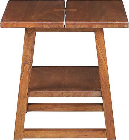 Olliix.com Side & End Tables - Ashby Transitional Side Table 22"W x 22"D x 22"H Chestnut
