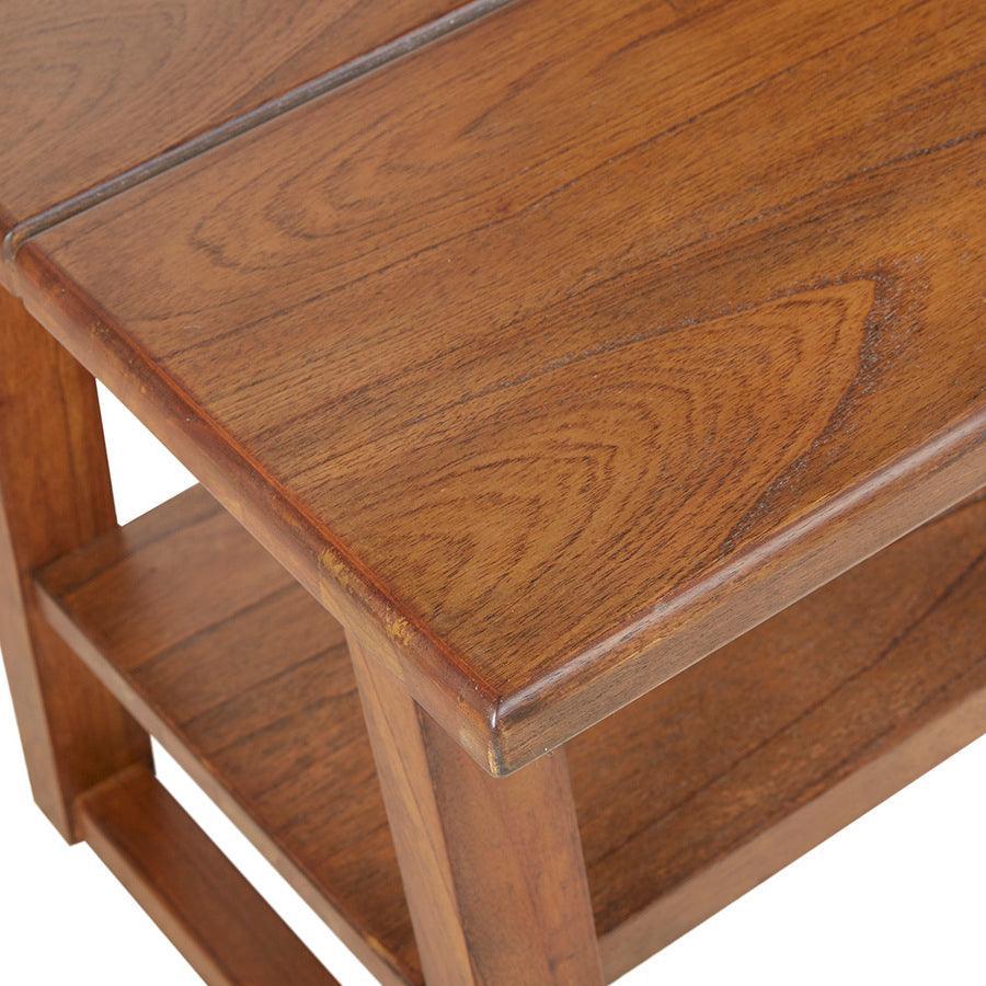 Olliix.com Side & End Tables - Ashby Transitional Side Table 22"W x 22"D x 22"H Chestnut