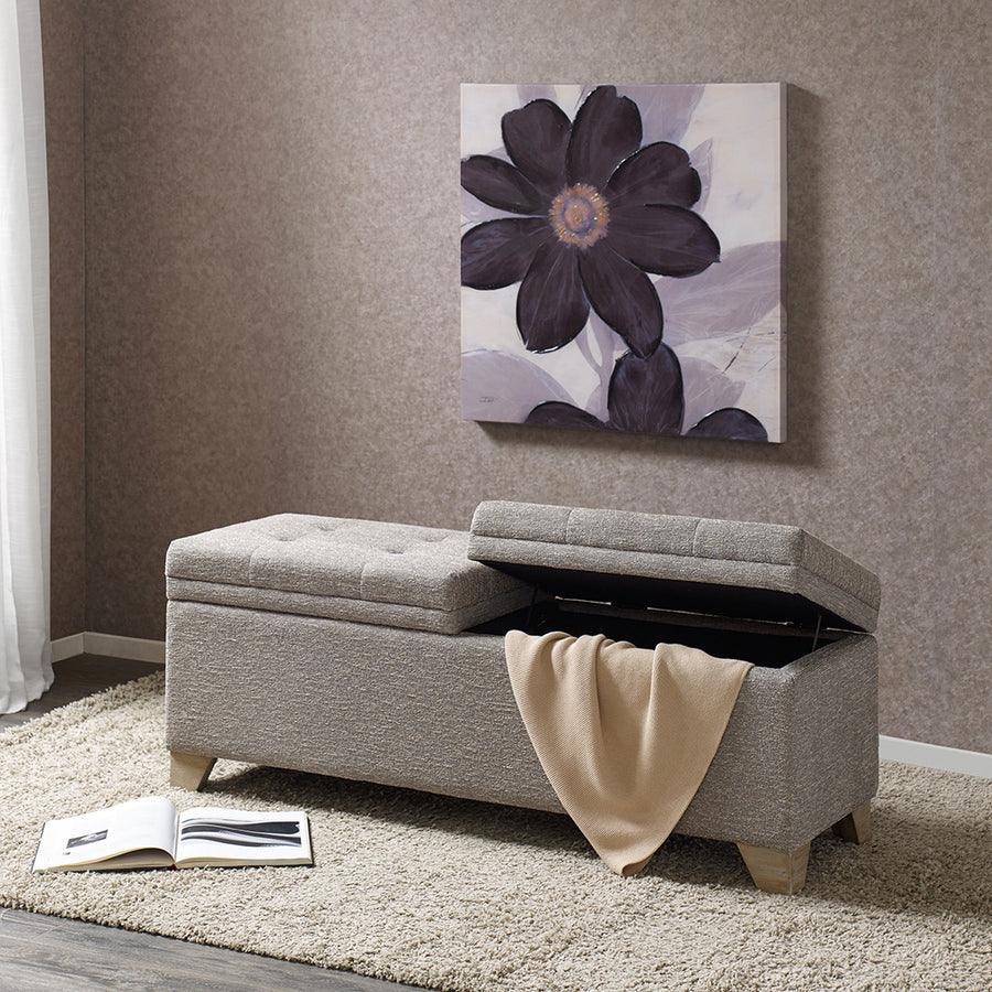 Olliix.com Benches - Ashcroft Storage Bench Gray Multicolor
