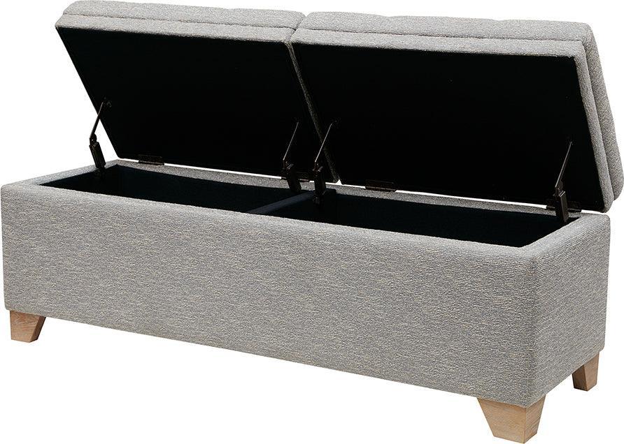 Olliix.com Benches - Ashcroft Storage Bench Gray Multicolor