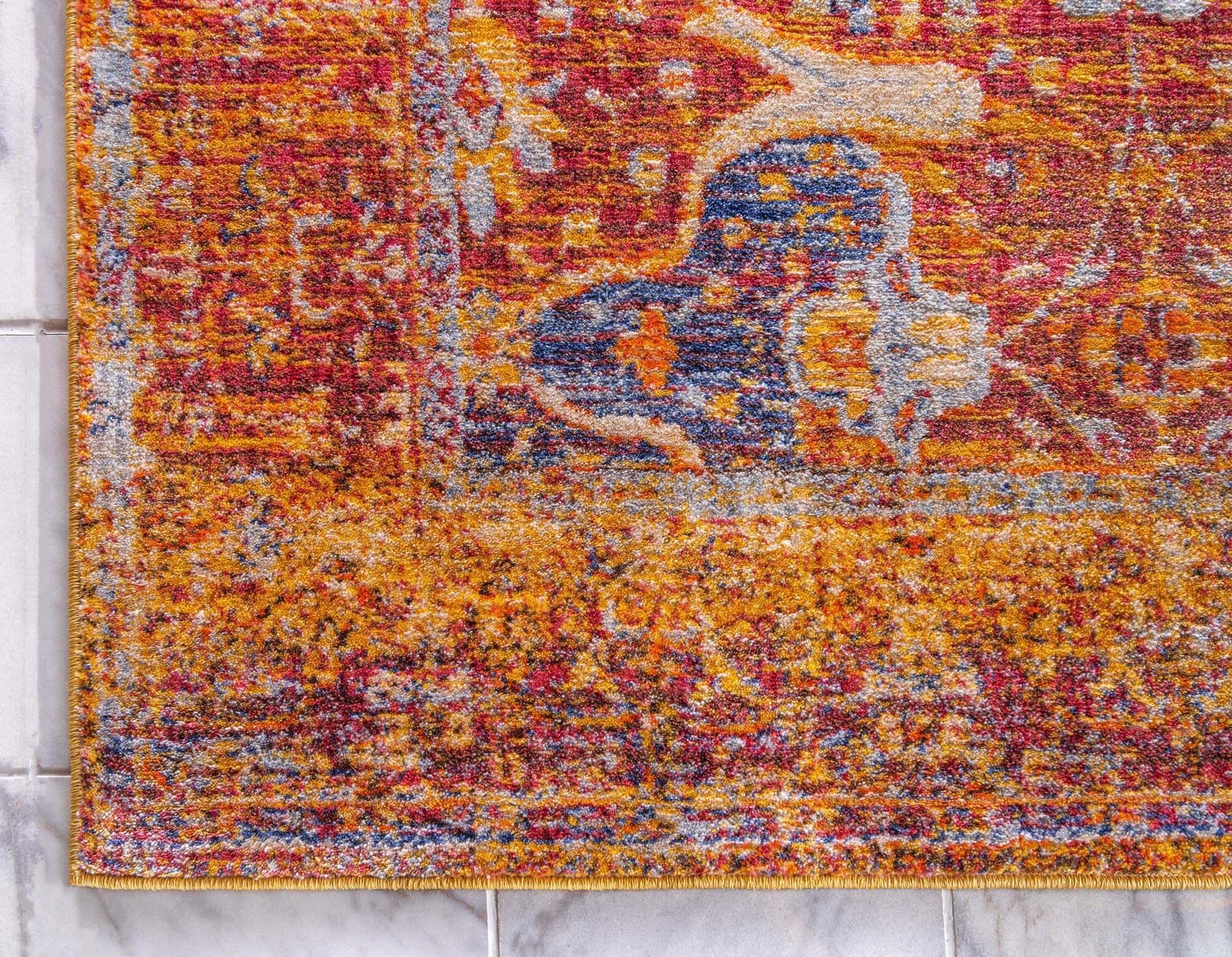 Unique Loom Indoor Rugs - Asheville 2' 2 x 6' Runner Rug Multi