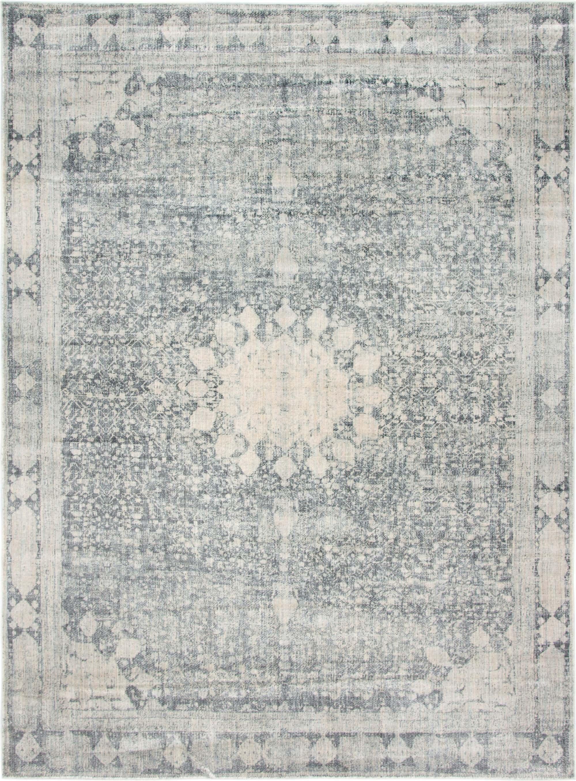 Unique Loom Indoor Rugs - Asheville 8' x 10' Rectangle Rug Gray