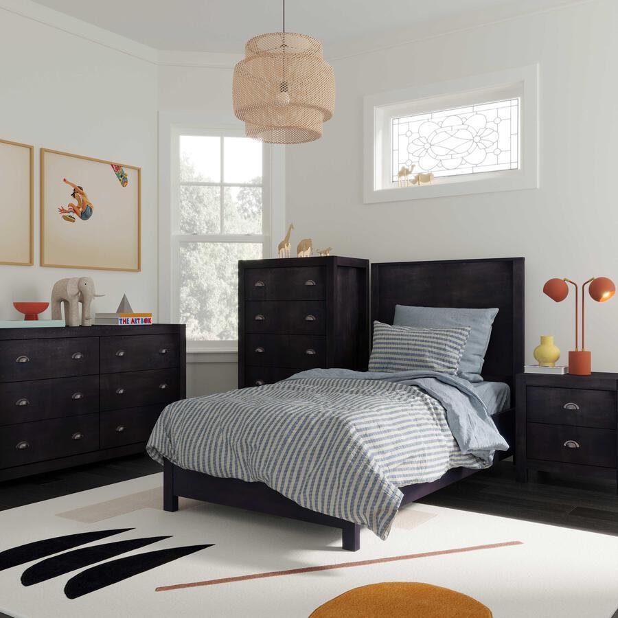 Tov Furniture Beds - Asheville Black Wooden Twin Bed