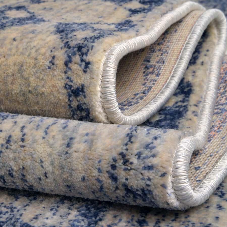 Unique Loom Indoor Rugs - Asheville Farmhouse 9x12 Rectangular Rug Navy Blue