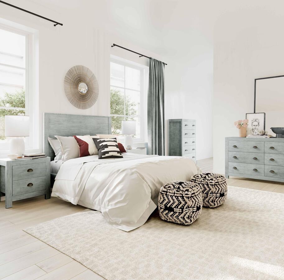 Tov Furniture Beds - Asheville Grey Washed Wooden Queen Bed