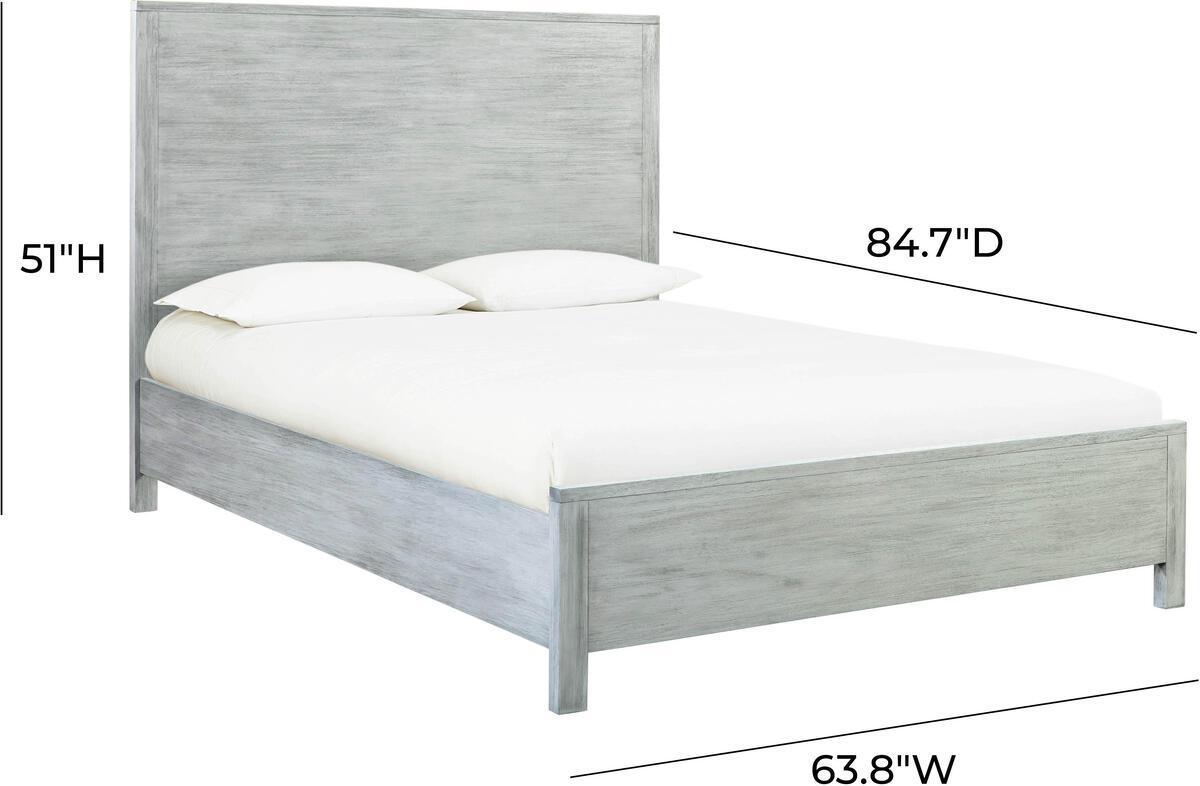 Tov Furniture Beds - Asheville Grey Washed Wooden Queen Bed