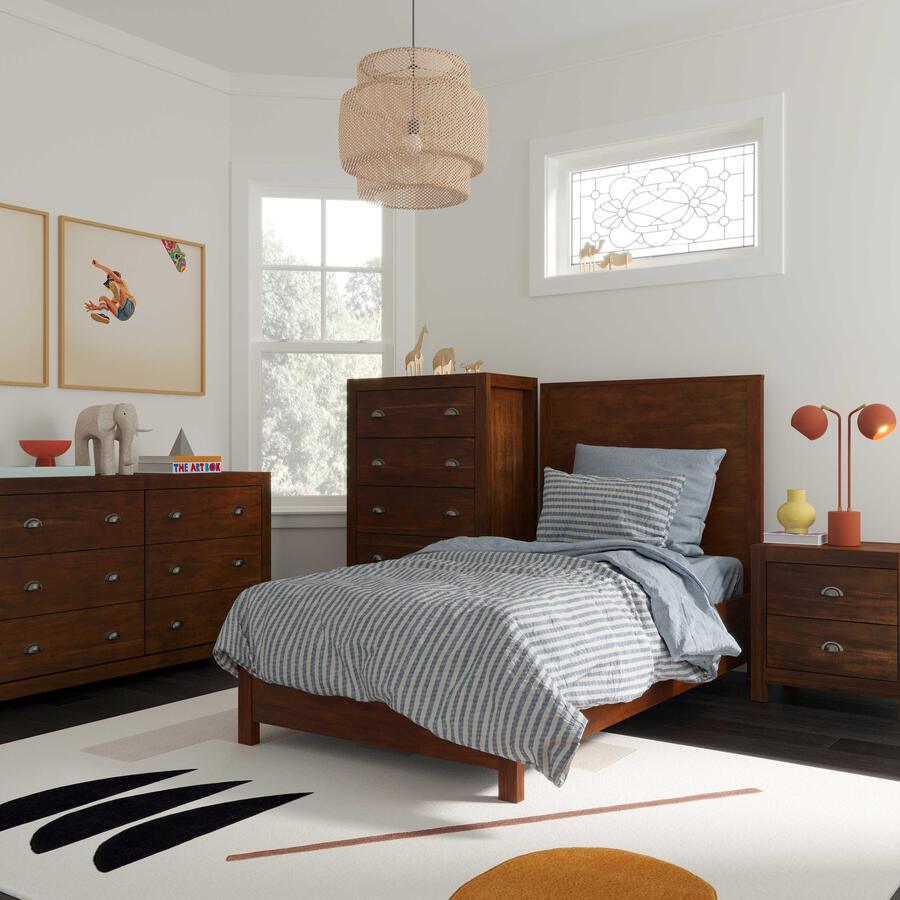 Tov Furniture Beds - Asheville Vintage Umber Wooden Twin Bed