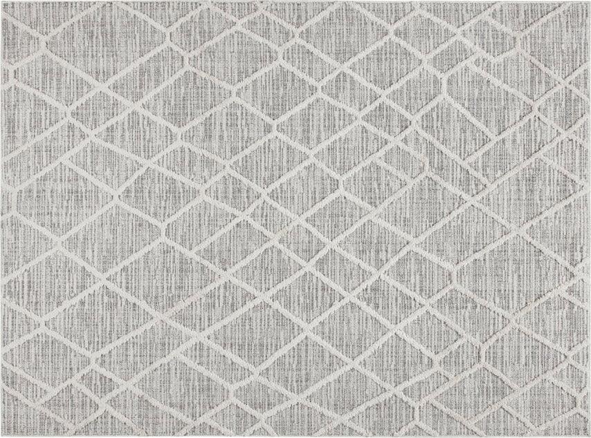 Olliix.com Indoor Rugs - Ashley 5x7 Area Rug Gray & Cream