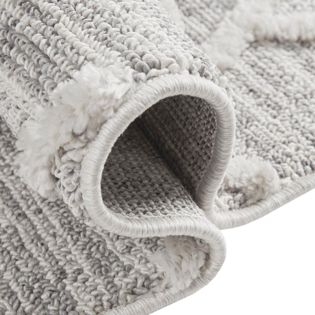 Olliix.com Indoor Rugs - Ashley 5x7 Area Rug Gray & Cream