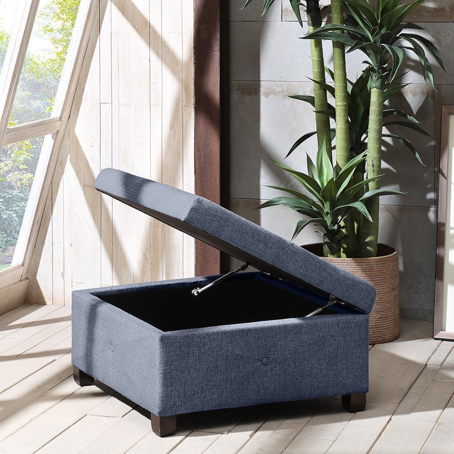 Olliix.com Ottomans & Stools - Aspen Ottoman Blue