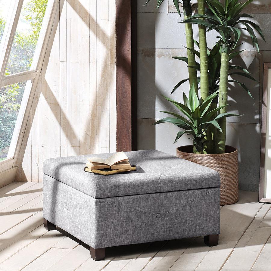 Olliix.com Ottomans & Stools - Aspen Ottoman Charcoal