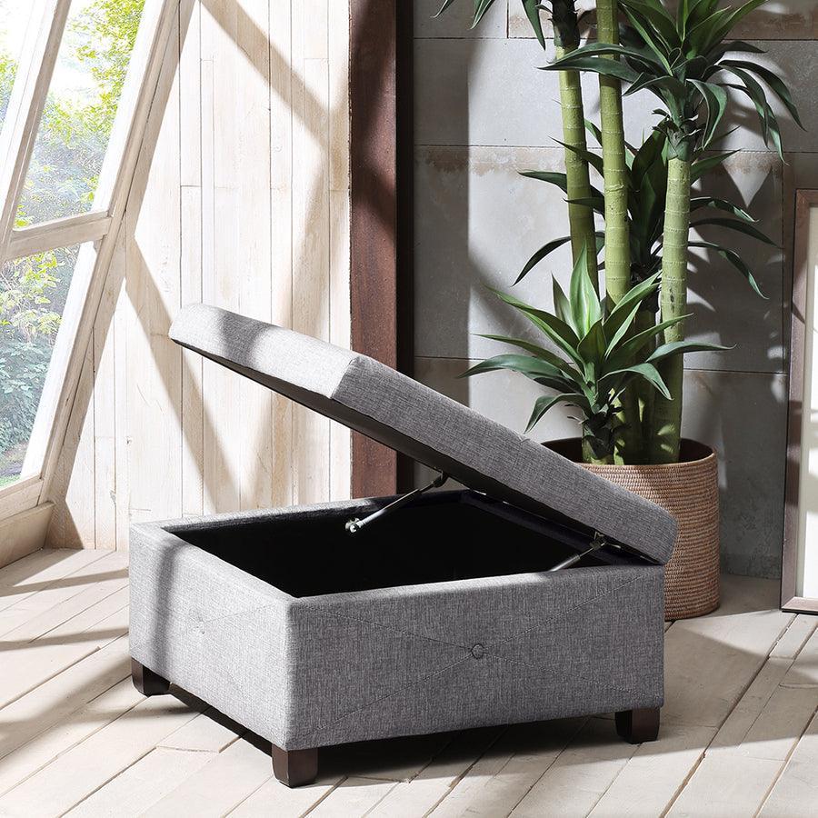 Olliix.com Ottomans & Stools - Aspen Ottoman Charcoal