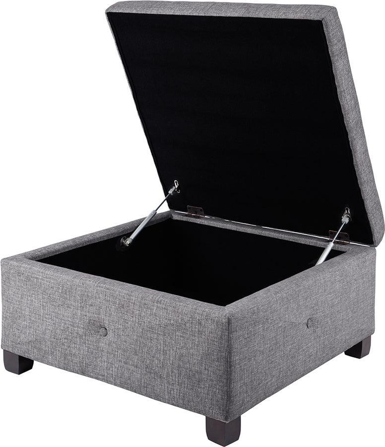 Olliix.com Ottomans & Stools - Aspen Ottoman Charcoal