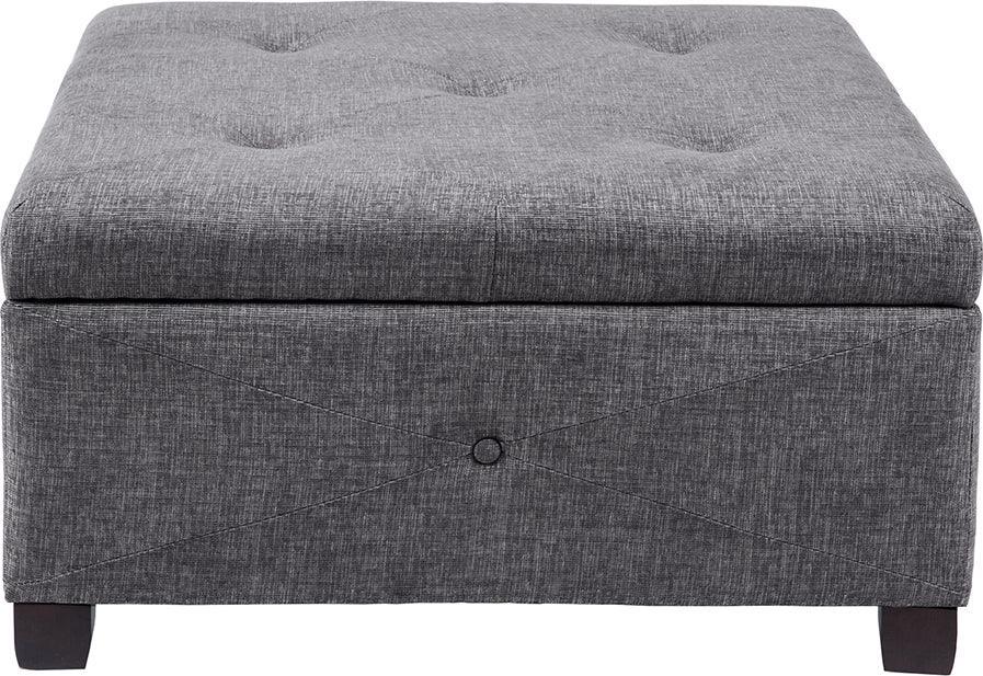 Olliix.com Ottomans & Stools - Aspen Ottoman Charcoal