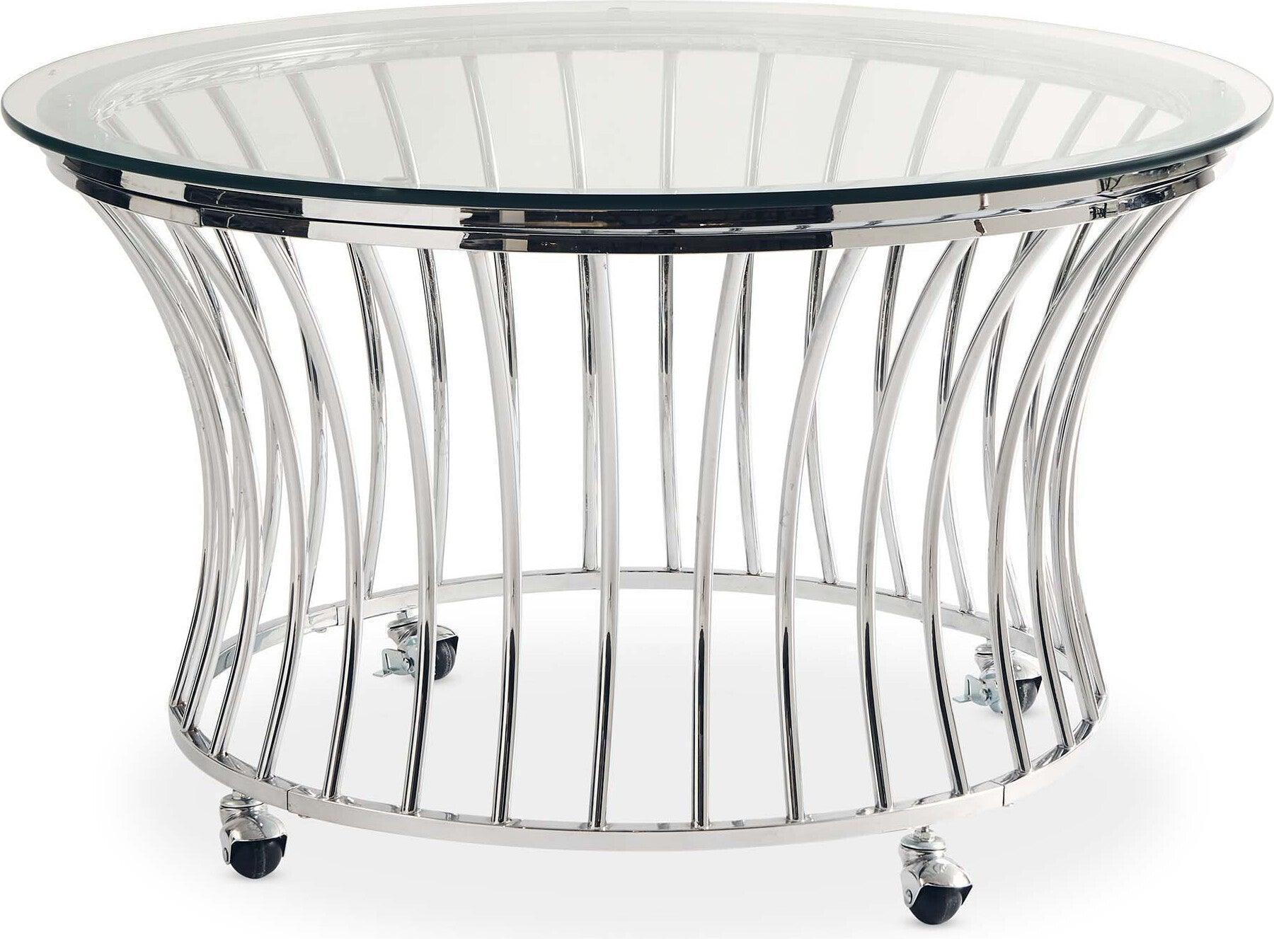 Elements Coffee Tables - Astoria Round Coffee Table Chrome