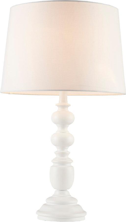 Olliix.com Table Lamps - Astoria Traditional Cottage Buffet 26" Table Lamp 15"W x 15"D x27"H White